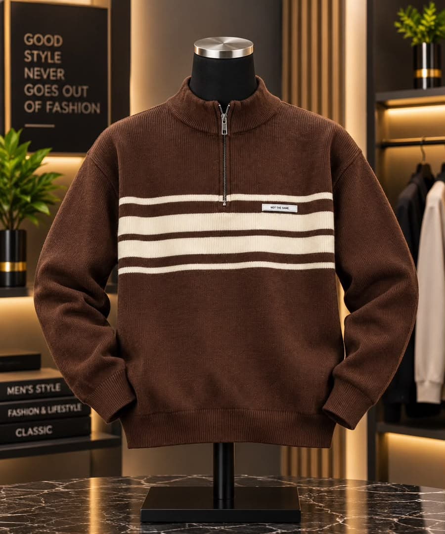 Knitted bomber sweater