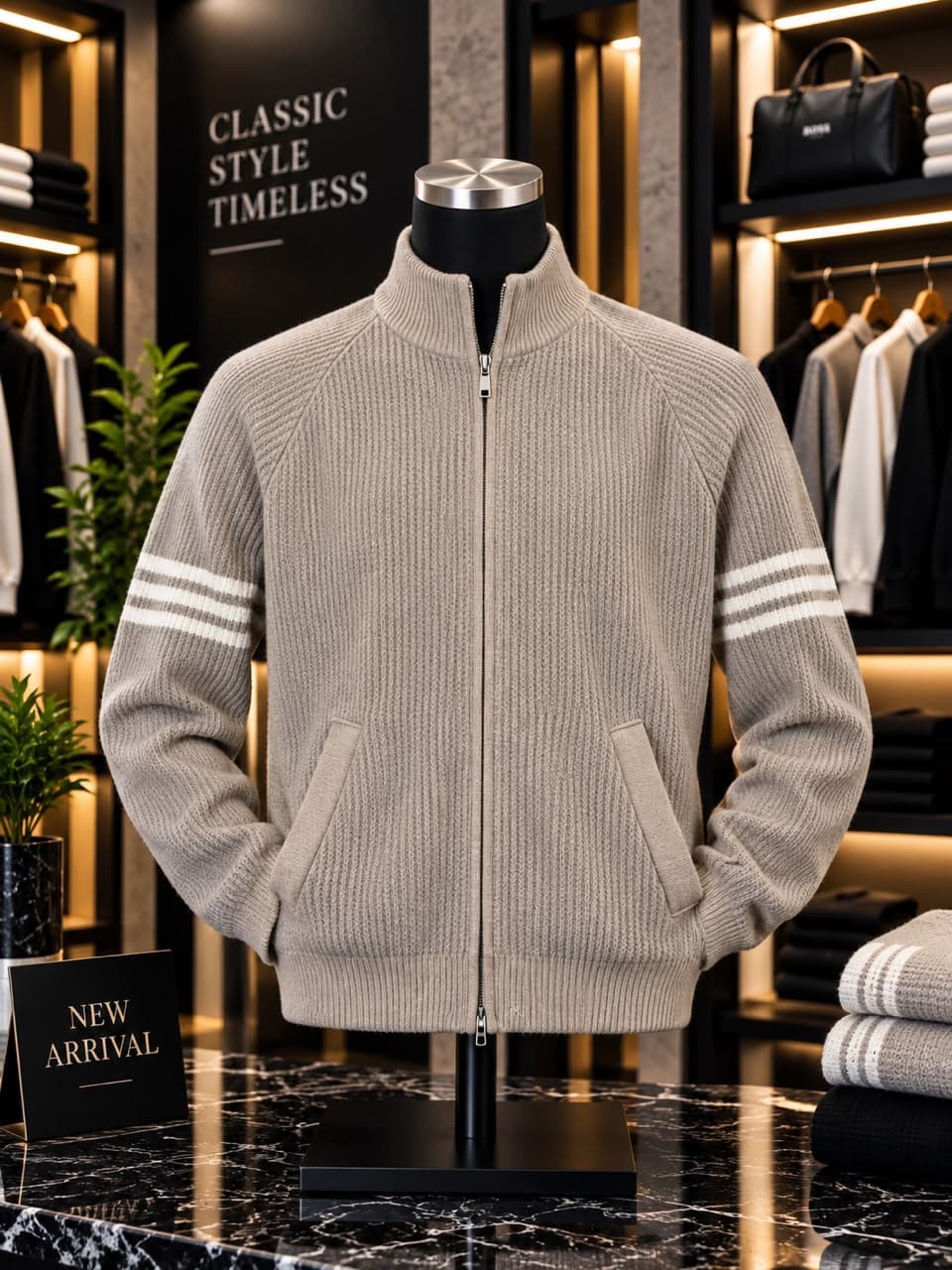 Knitted Track sweater