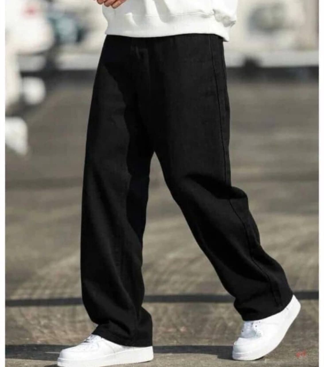 Baggy open-bottom trouser