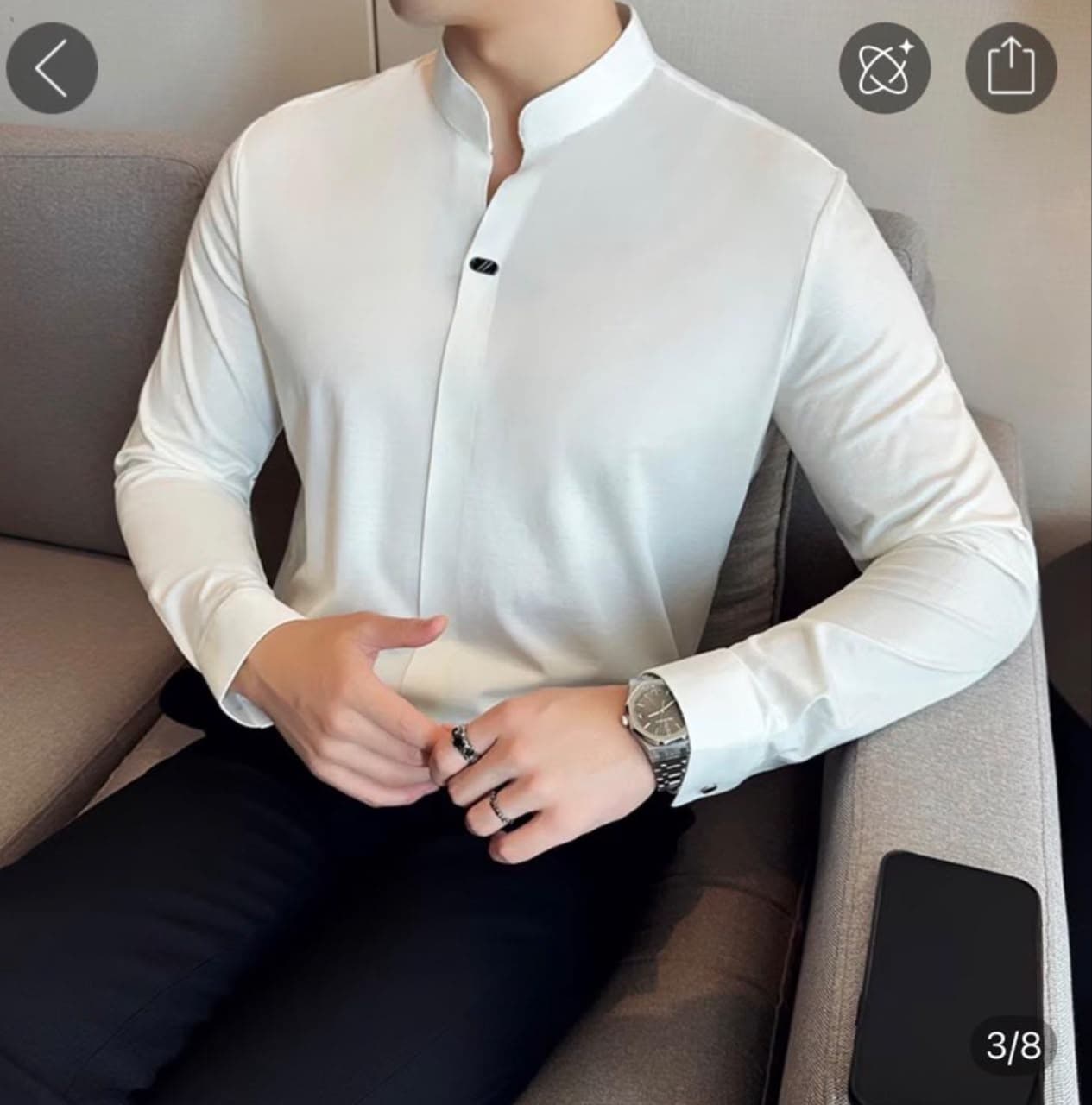 Mandarin Collar Shirt