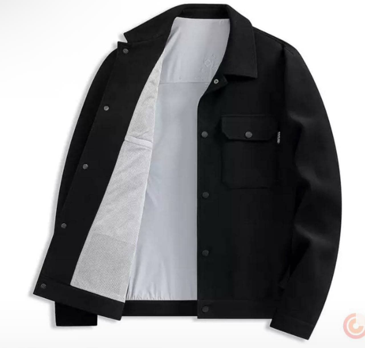 Faux-suede Trucker Jacket