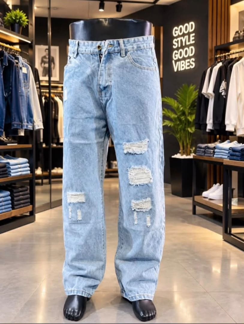 Light-Wash Baggy jeans