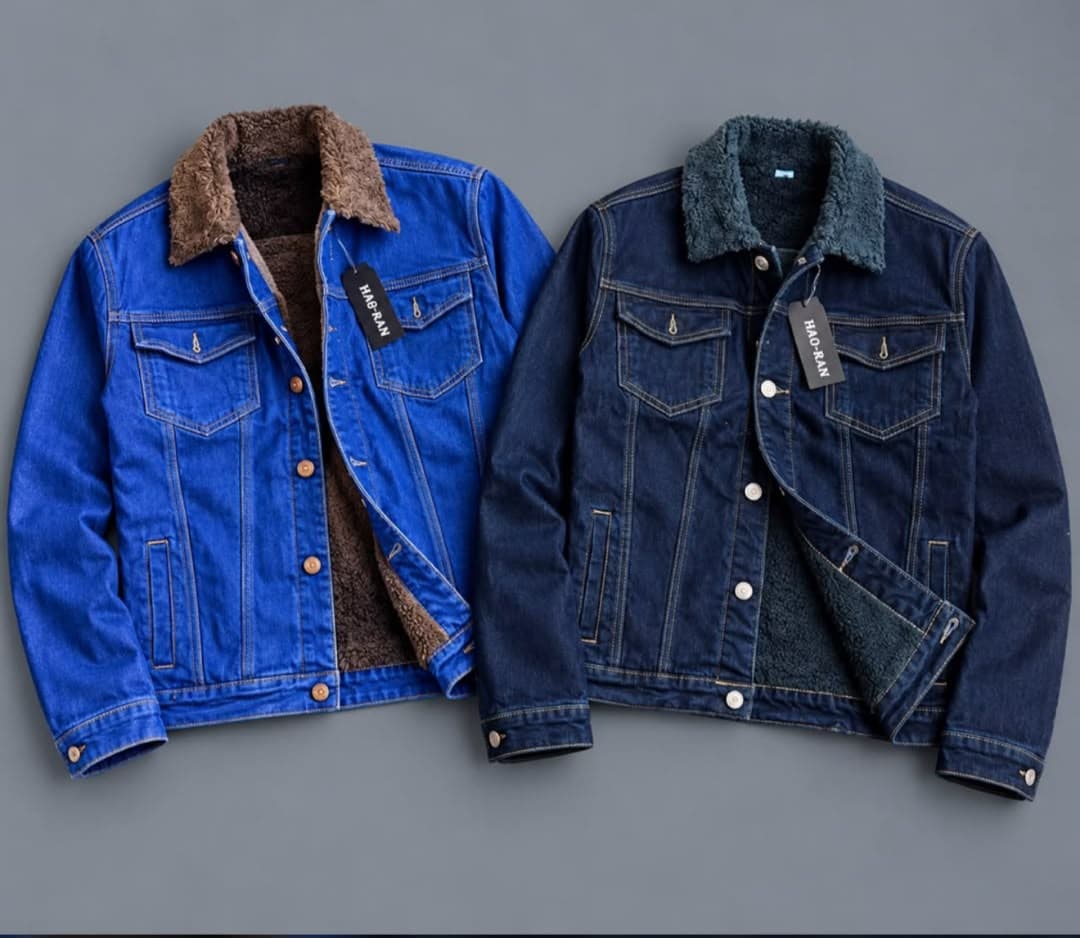 Sherpa-Lined Denim Jacket
