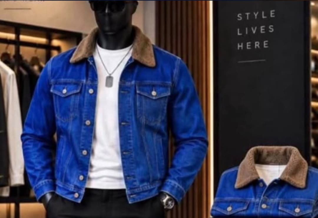 Sherpa-Lined Denim Jacket