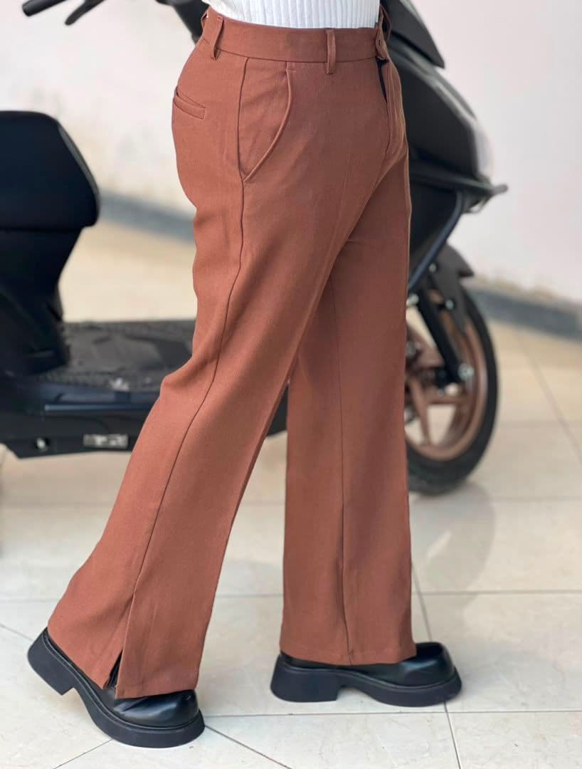 Split-Hem Flare Trouser